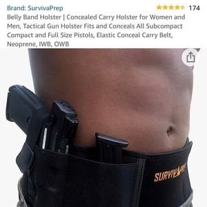 Survival prep belly band gun holster for men and women